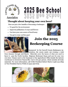 Cover photo for Caswell County Beekeepers Association Bee School